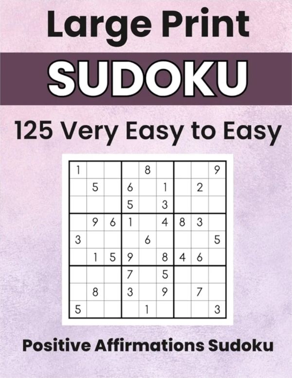 Positive Affirmations Sudoku book cover