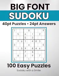 Big Font Sudoku Easy - our biggest 40-point print