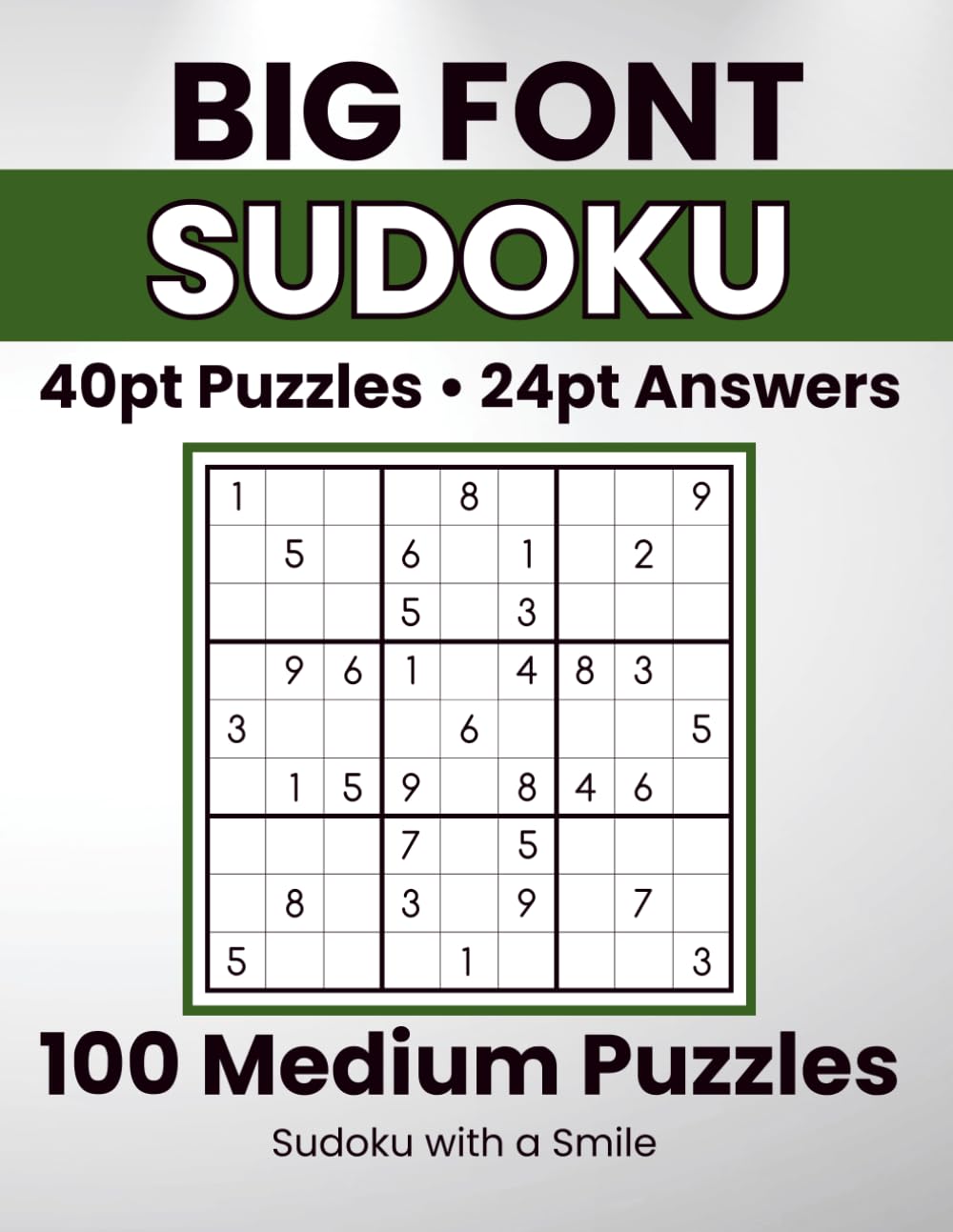 Big Font Sudoku Medium book cover - 40 point print
