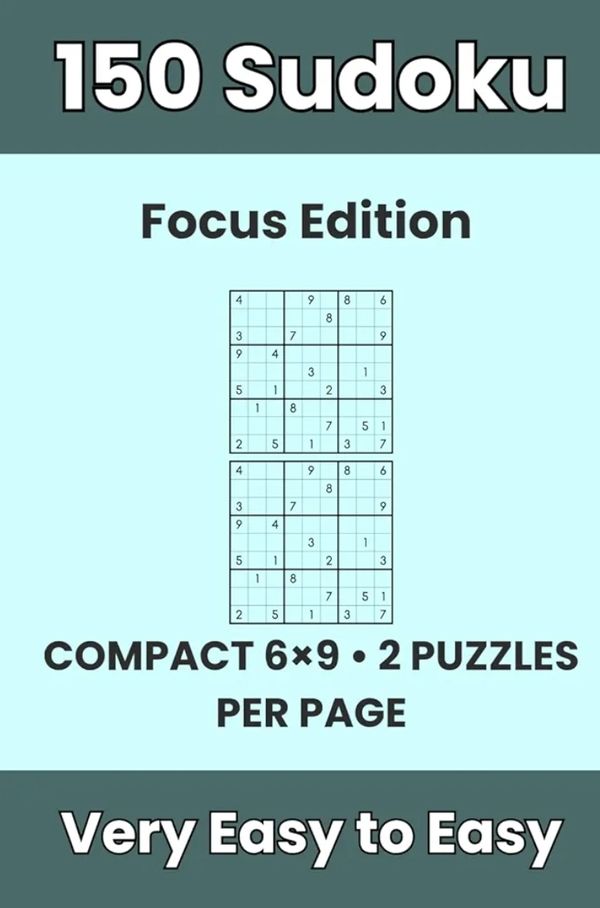 Compact Sudoku book cover - 2 puzzles per page