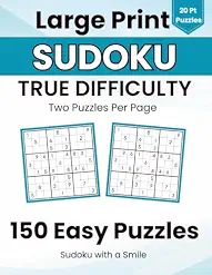 Large Print Sudoku 150 Easy Puzzles book cover