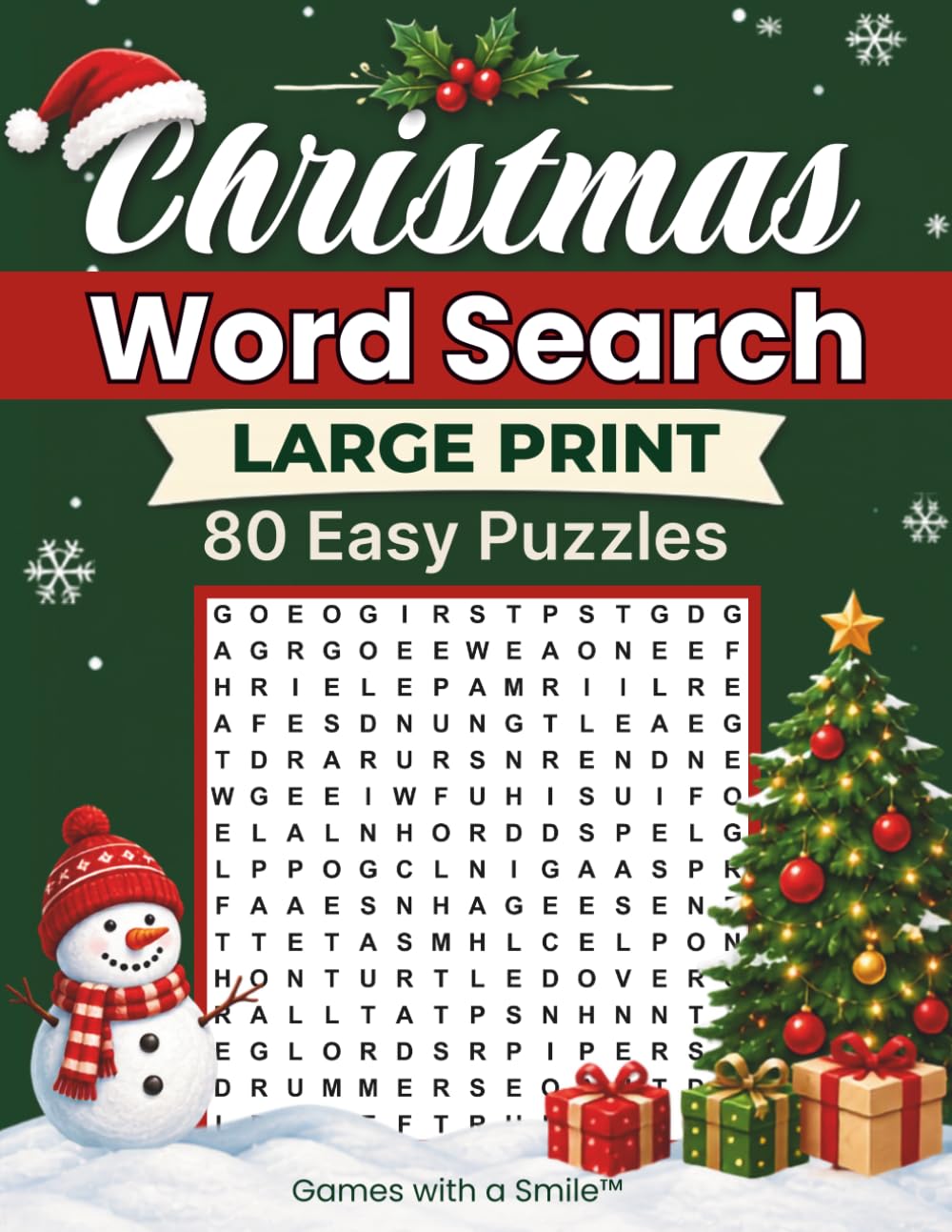 Christmas Word Search Large Print book cover