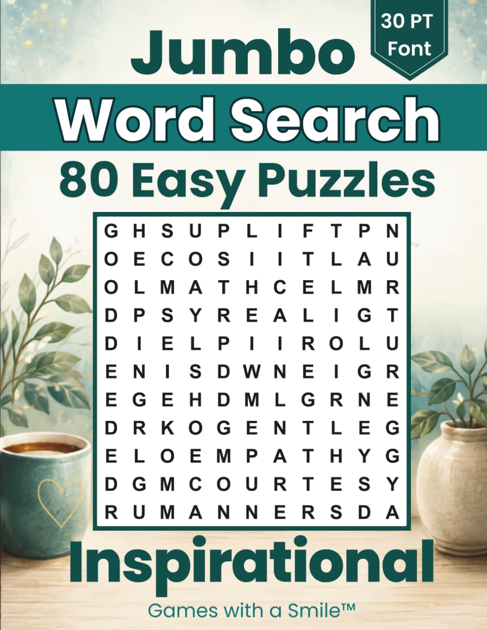 Jumbo Inspirational Word Search book cover - 30 point print